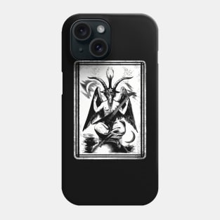 Baphomet arrow guitar black Phone Case