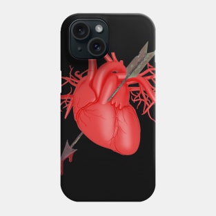 Anatomical Heart and Bloody Arrow, Valentine's Day Phone Case