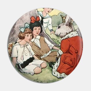 Royal Rabbit Tells Enchanting Stories to the Children Pin