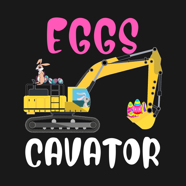 Kids Eggs Cavator Easter Bunny Excavator Cute Boys Kids Toddler Eater's Day Gift by peskybeater