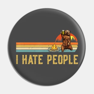 I Hate People - Bear Camp Pin