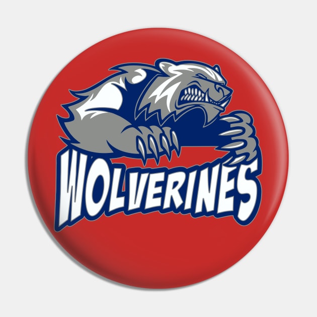 Wolverines Sports Logo Pin by DavesTees