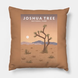 Joshua Tree National Park Travel Poster Pillow