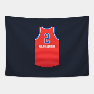 Shai Gilgeous-Alexander Oklahoma City Jersey Qiangy Tapestry