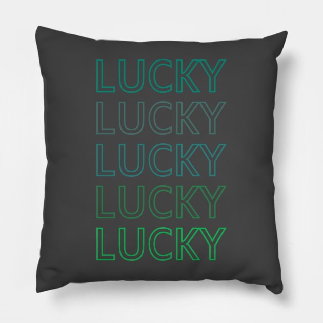 LUCKY Pillow by FunGraphics