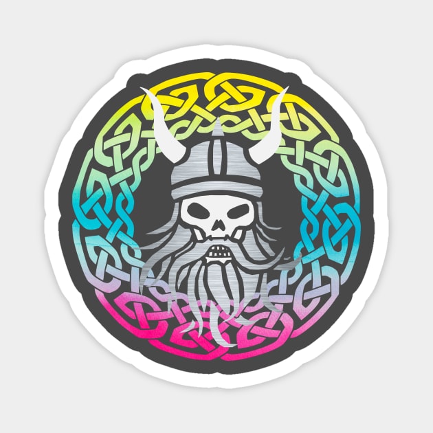 Viking Skull Magnet by Wild Geometric