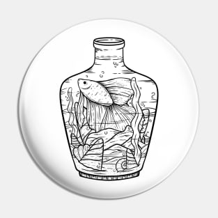 Fish in a Bottle Pin