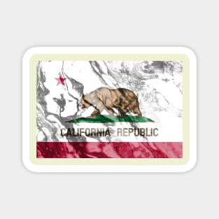 Flag of California - Marble texture Magnet