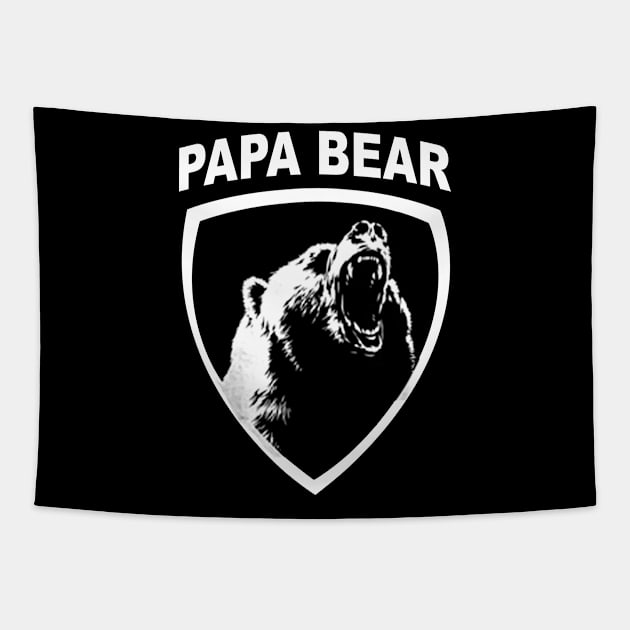 Papa Bear Fathers Day Gifts Tapestry by gotravele store