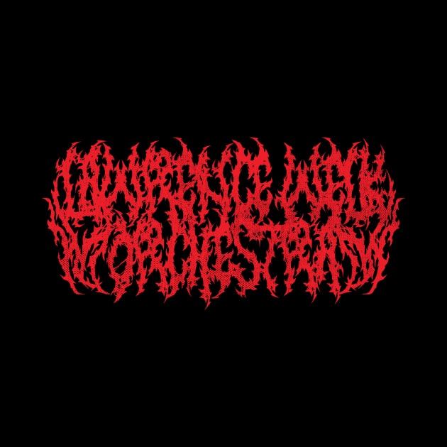 Lawrence Welk Orchestra black metal logo (red) by toadyco