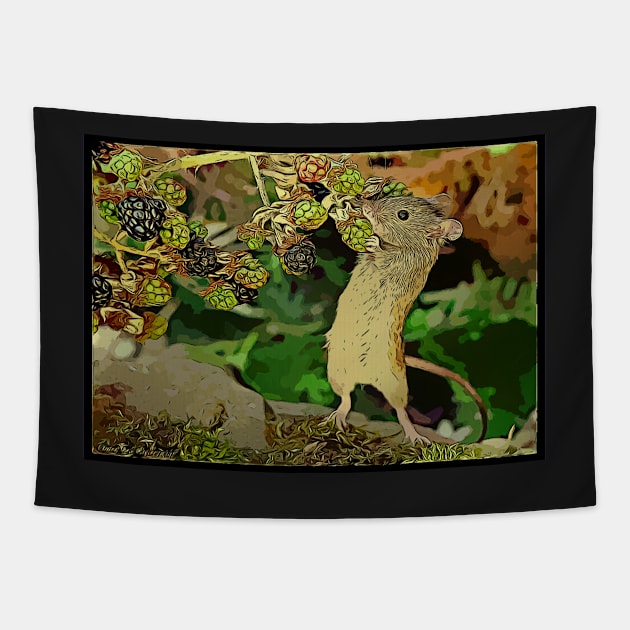 The mouse that lives by the Brambles Tapestry by Simon-dell