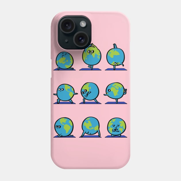 Earth Yoga Phone Case by huebucket