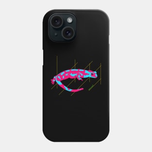 Pink and blue Salamander Phone Case