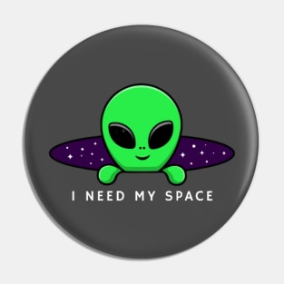 Introverted Vibes i need my space Pin