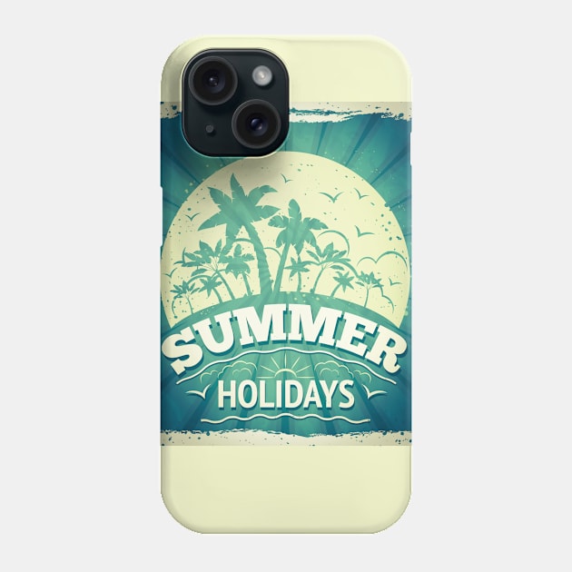 Summer Holidays Vintage Phone Case by Momentous-art