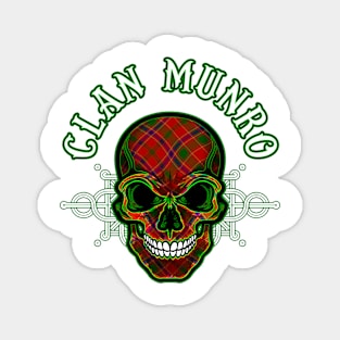 Scottish Clan Munro Tartan Celtic Skull Magnet