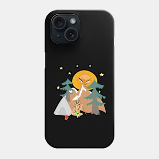 Сat in the night forest Phone Case