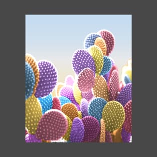 Pastel Cactus: Surreal photo in bright confetti colors T-Shirt