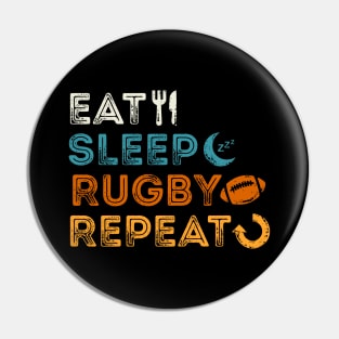 Eat Sleep Rugby Repeat Pin