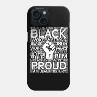 I Am Black History Month - Black Power Fist Phone Case