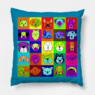 Fun dogs bright color Pillow