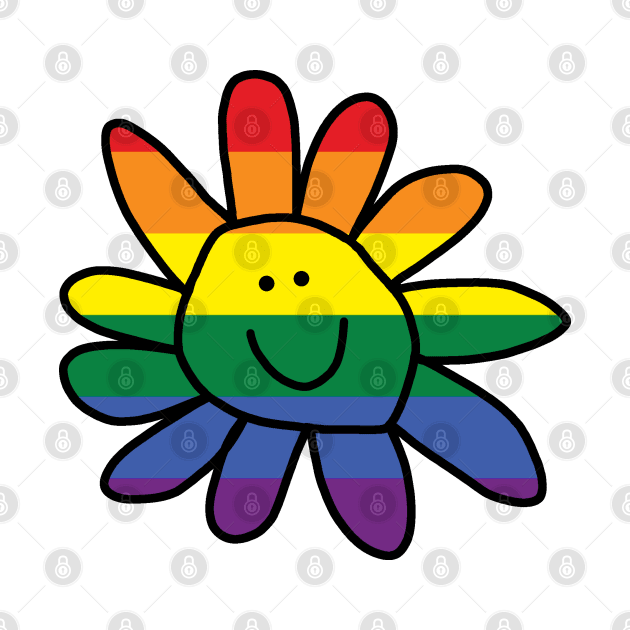 Pride Daisy Doodle Smiley Face by ellenhenryart