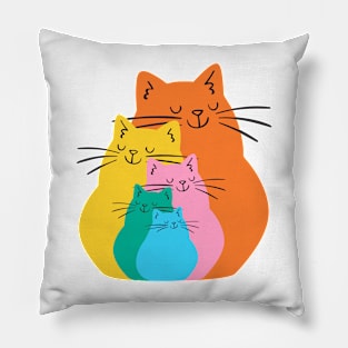 Colorful Cats Pillow