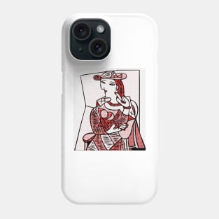 portrait cubism Phone Case