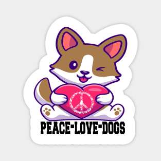 peace love dogs Magnet