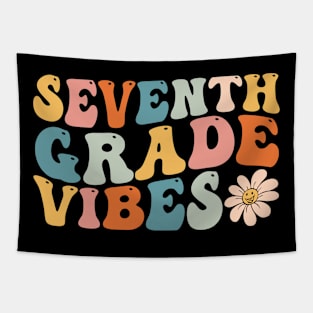 Seventh Grade Vibes - 7th Grade Team Retro 1st Day of School Tapestry