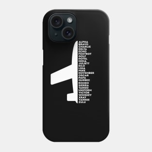 Plane and Phonetic Alphabet Phone Case