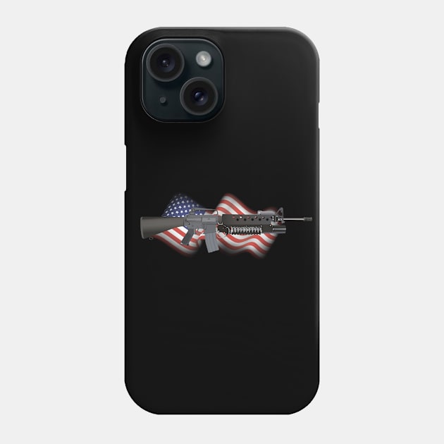 Patriotic M16A2 M203 Rifle Phone Case by NorseTech