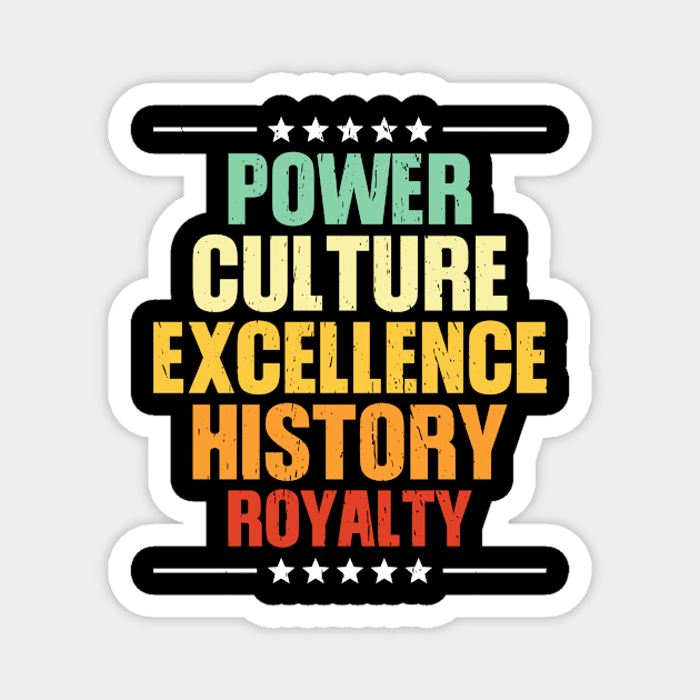 Black Power, Black Culture, Excellence, History, Royalty Magnet by Albatross