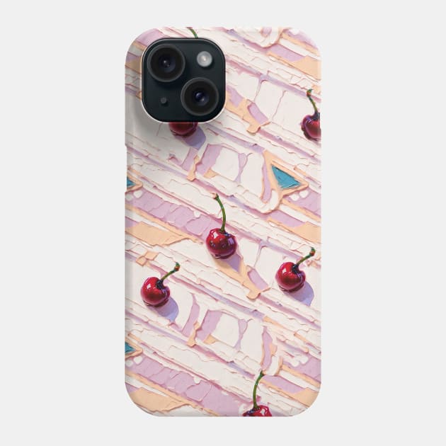 Cherries on pink frosting Phone Case by JJLosh