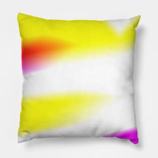 red yellow pink white abstract texture Pillow