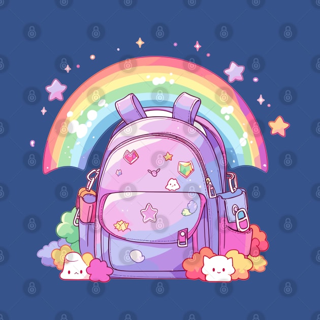Rainbow backpack by Retroprints