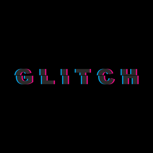 Glitch text art digital 3d by kausofa