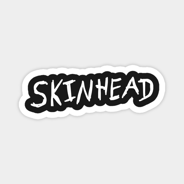Dark and Gritty SKINHEAD sketch text font logo Magnet by MacSquiddles