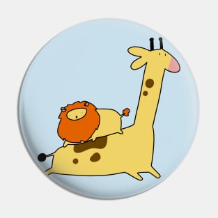 Lion and Giraffe Pin