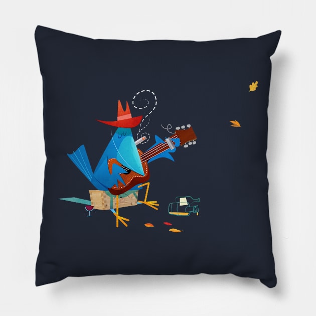 BlueBird Pillow by sonofeastwood