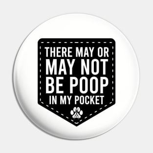 Dog Groomer Poop Pocket, Black and White Pin