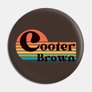 Retro Cooter Brown Pin