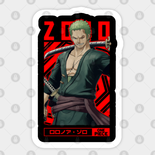 Roronoa Zoro One Piece Anime Design Zoro One Piece Sticker Teepublic Roronoa Zoro One Piece Anime Design Zoro One Piece Sticker Teepublic