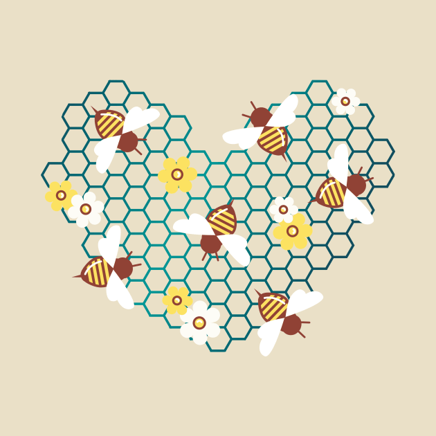 Bees In My Heart by JFDesign123