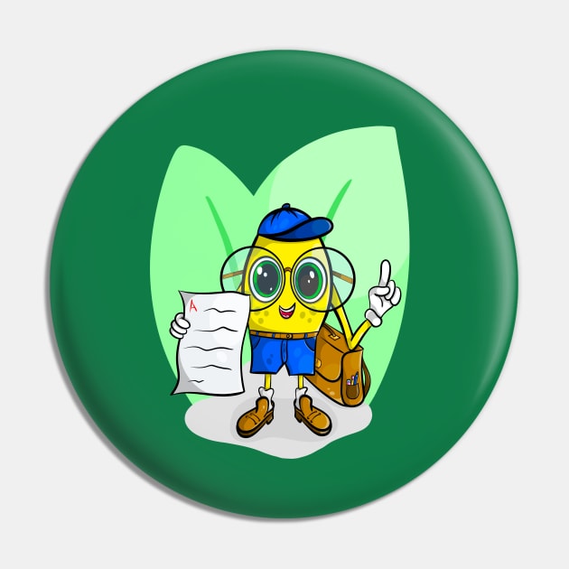 Lemon Student Character Pin by TTirex