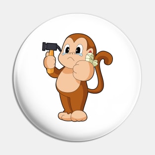 Monkey Handyman Hammer Pin