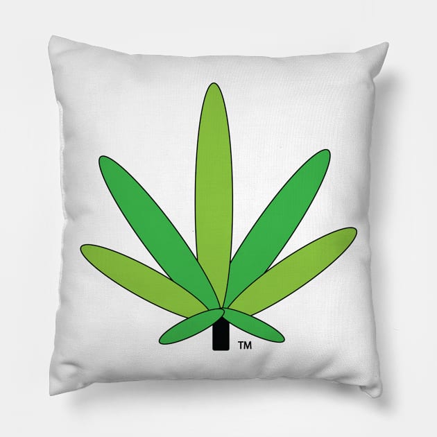 Green Cannabis Marijuana Pot Leaf Pillow by medicalmj