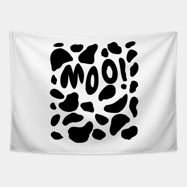 Cow Print MOO Tapestry by BraaiNinja