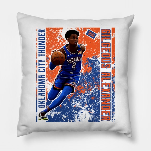 Shai gilgeous alexander || oklahoma city thunder | poster Pillow by Aloenalone