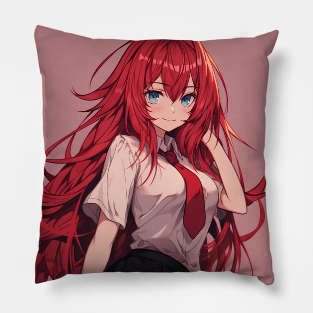 cute rias Pillow by WabiSabi Wonders